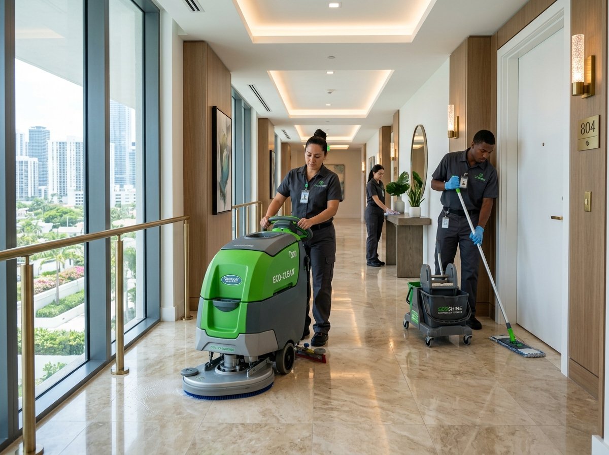 Limpeza de Piso de Porcelanato em Hall Social